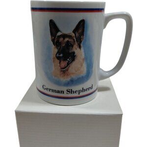 Vintage German Shepherd Coffee Mug By R Maystead Portrait Design With Box 3.75"